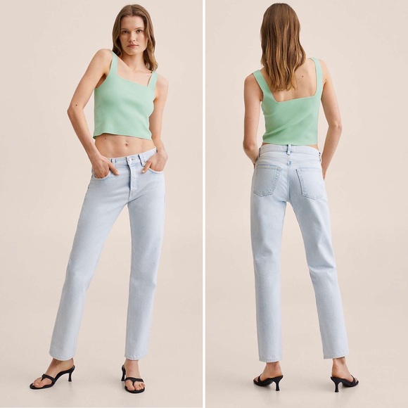 Mango Square Neck Top - Mint Green - Picture 2 of 4